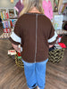 Cozy Days Stripe Top: Brown
