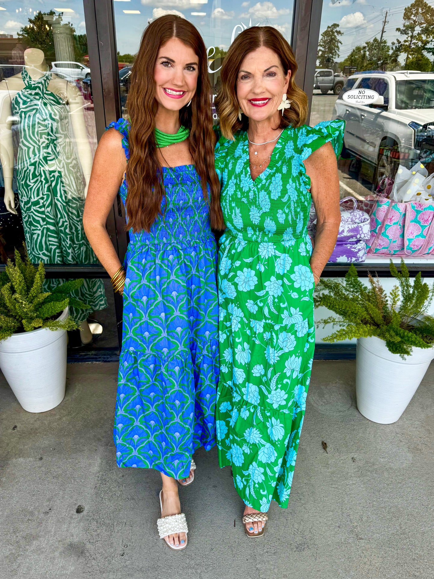 Waterlily Floral Smocked Midi Dress