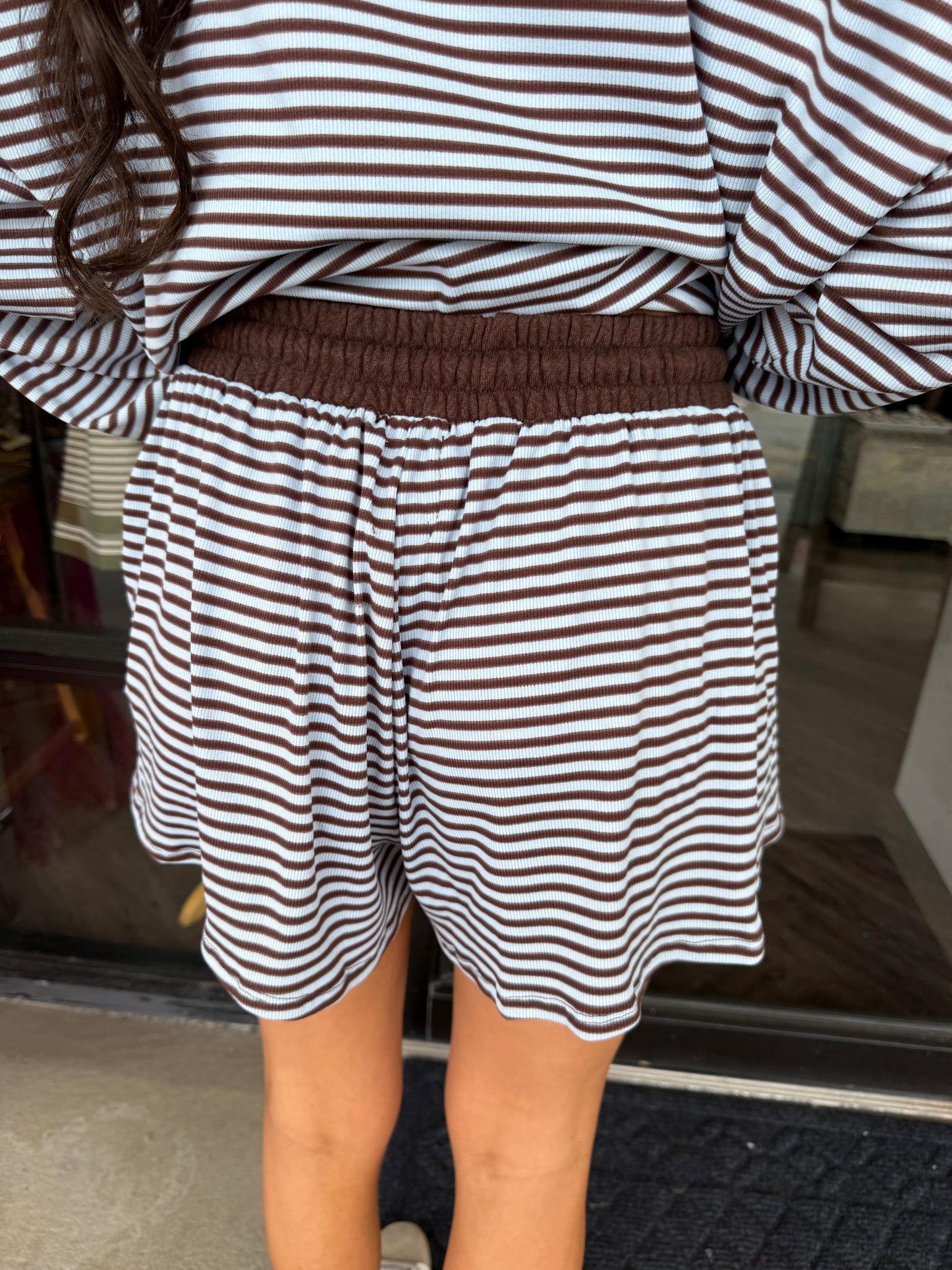 Blue/Brown Contrast Stripe Set
