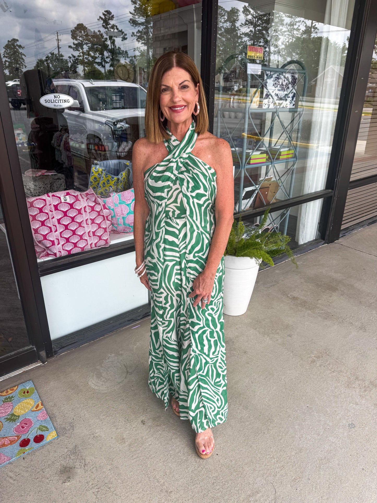 Driftwood Beachy Jumpsuit: Green