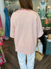 Lillie Oversized Striped Top: Pink