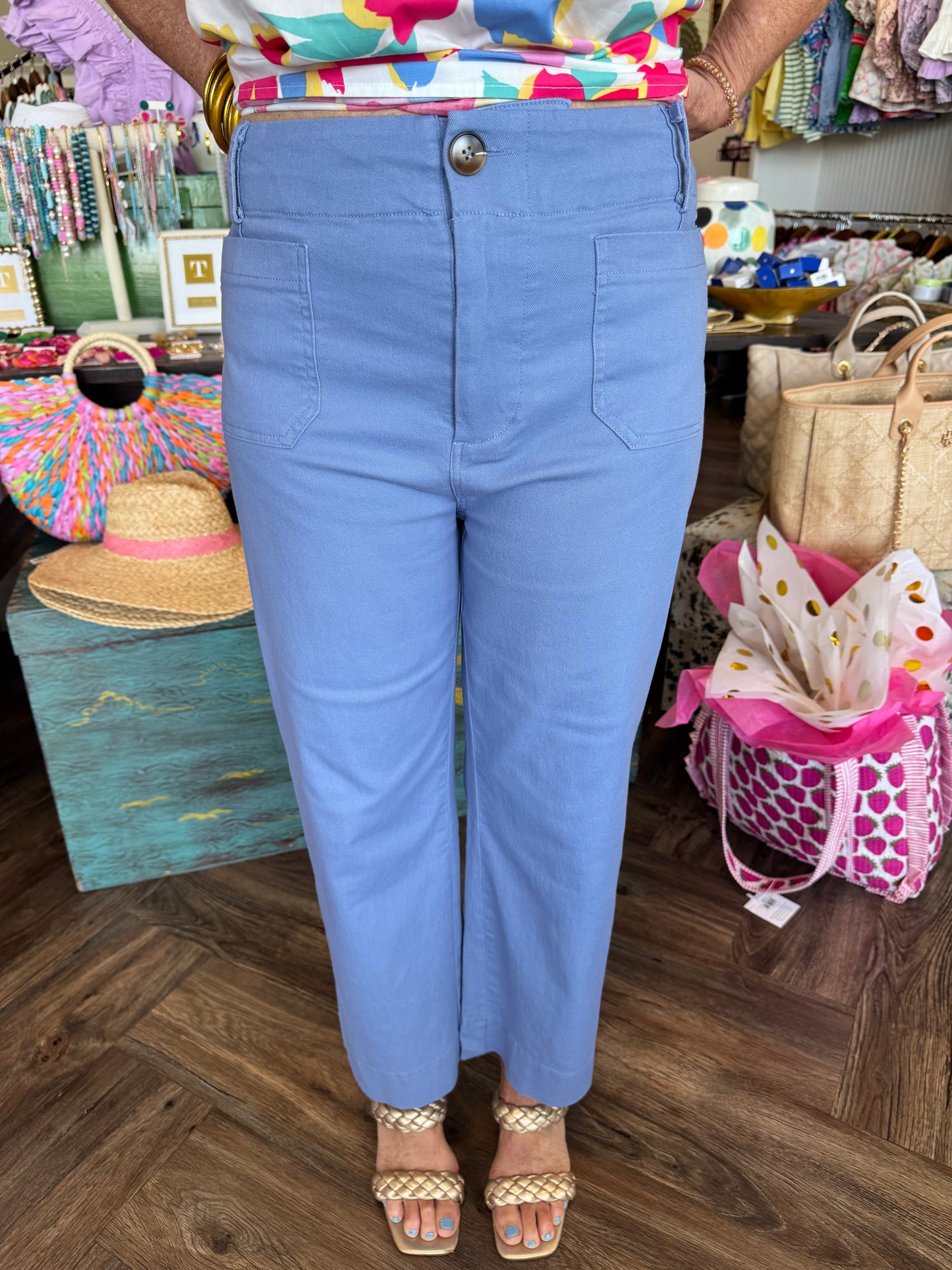 Patch Pocket Pants: Chambray