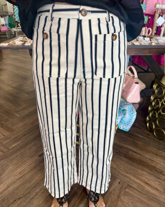Must Have Stripe Pants: Black
