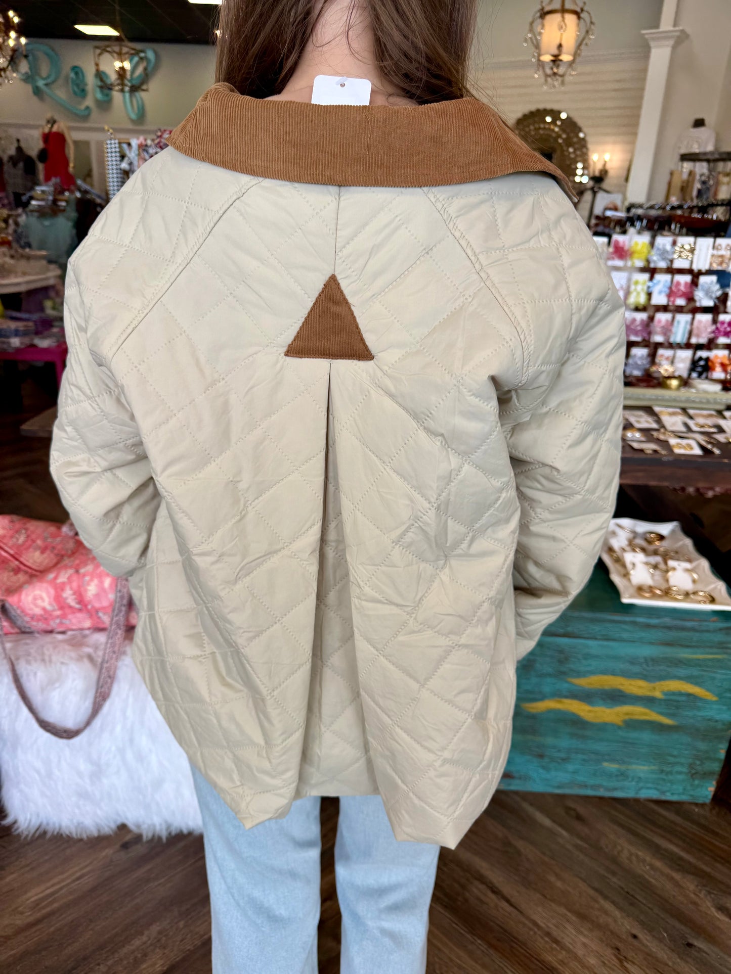Fav Quilted Jacket: Toffee