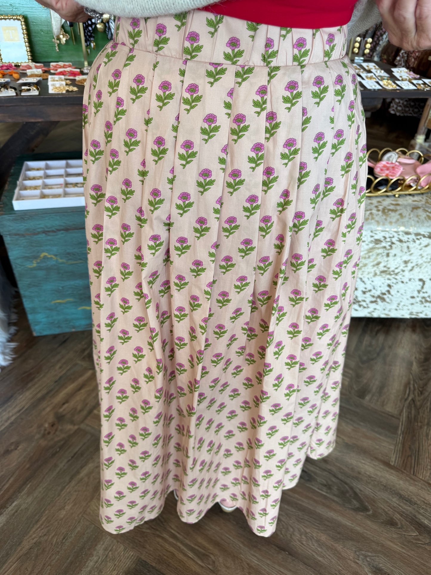 Zinnia Floral Maxi Skirt