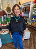 Satin Beverly Top: Black