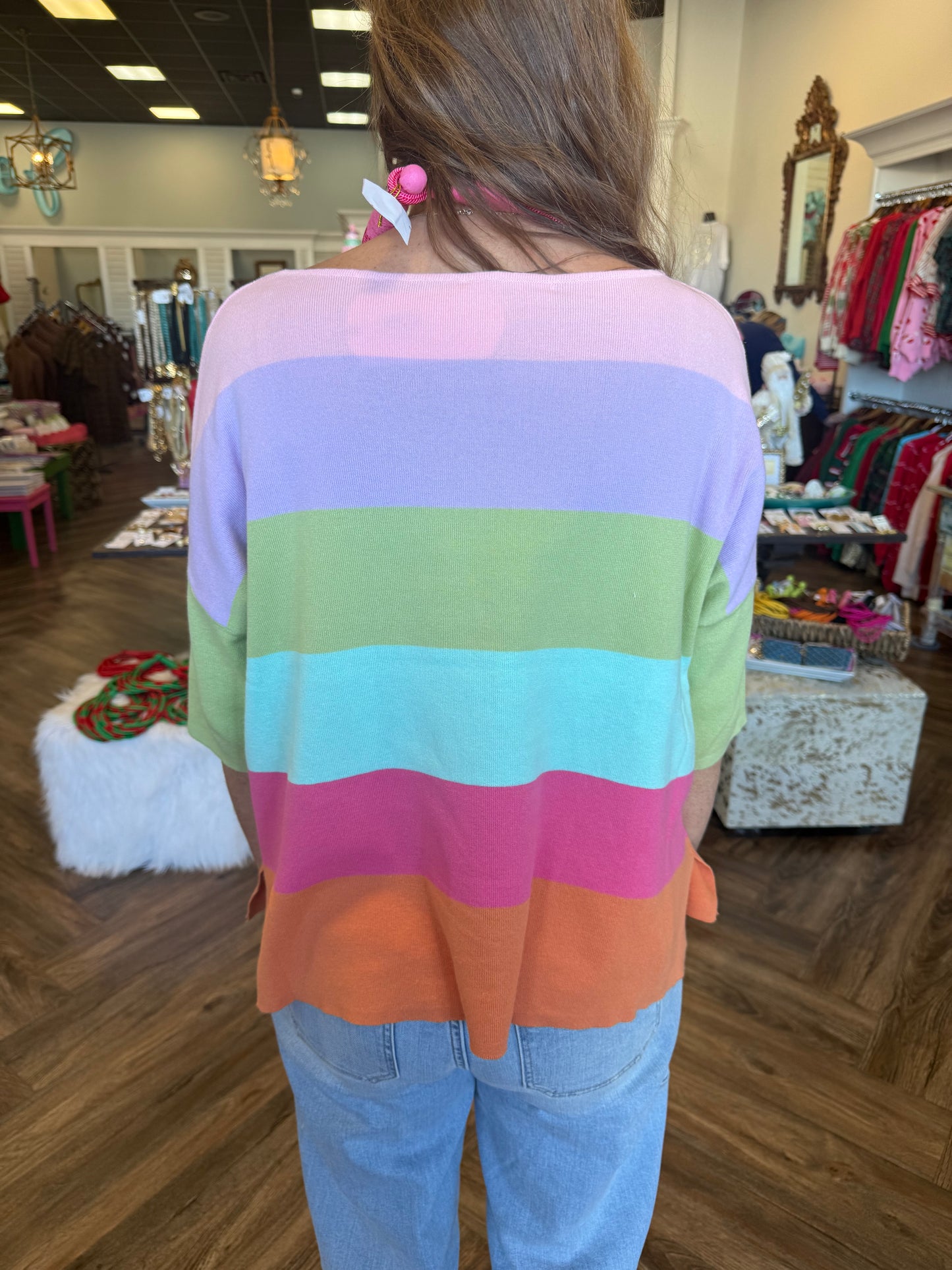 Rainbow Knit Sweater
