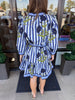 Marigold Tie Dress: Navy