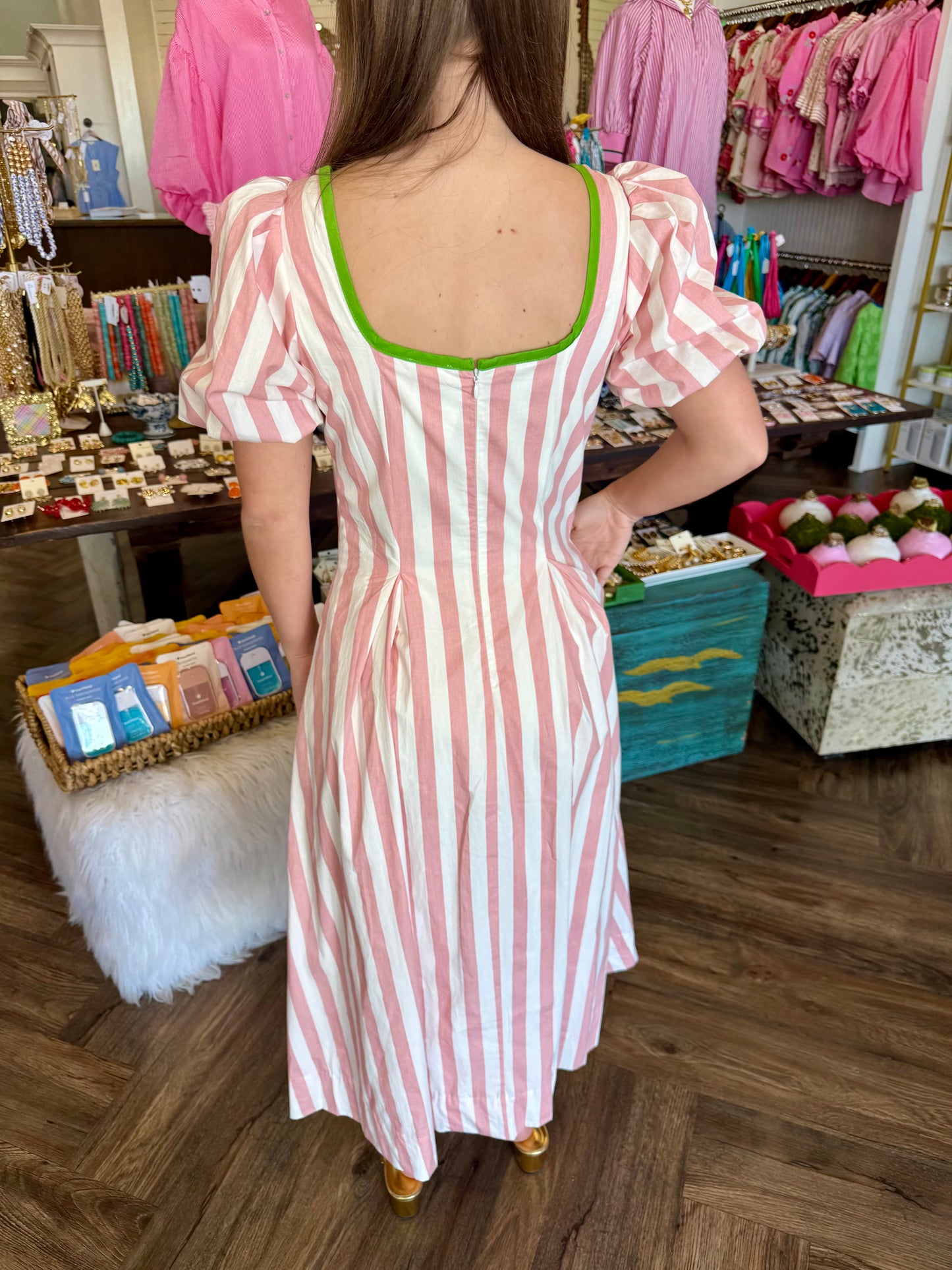 Regan Stripe Midi Dress