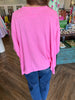 Margaret Round Neck Top: Bubblegum