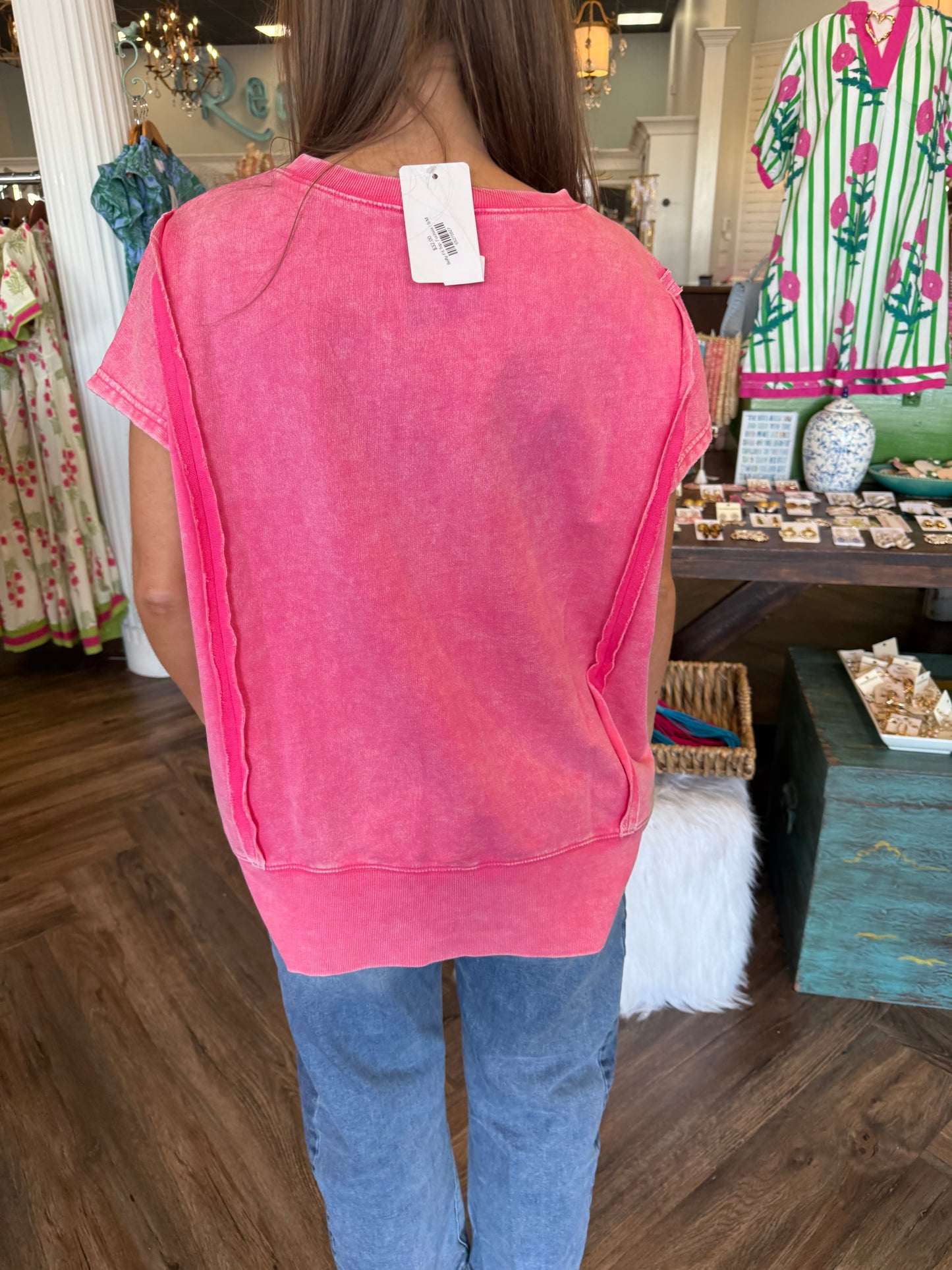 Softy Fit Top: Fuchsia