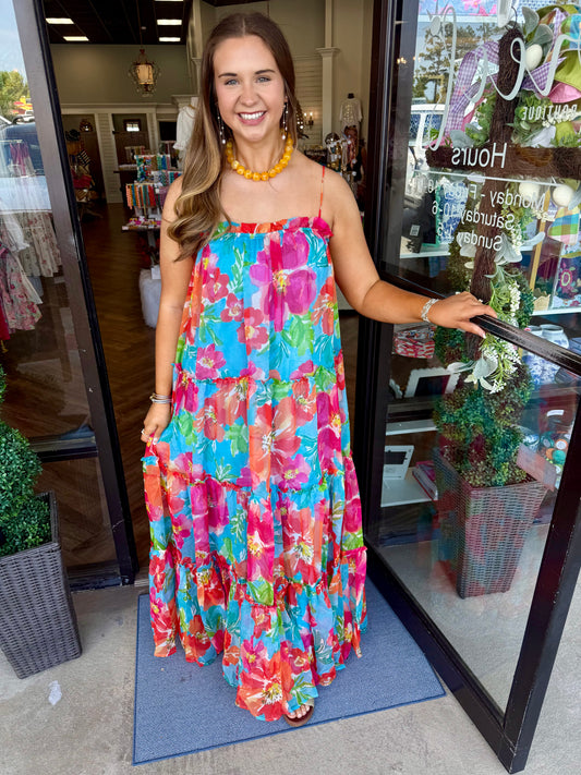 Tropical Garden Maxi Dress