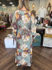 Dreamy Brown Floral Midi Dress