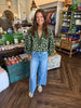 Paisley Scallop End Top: Olive