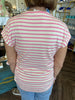 Cotton Side Tie Top: Cream/Pink
