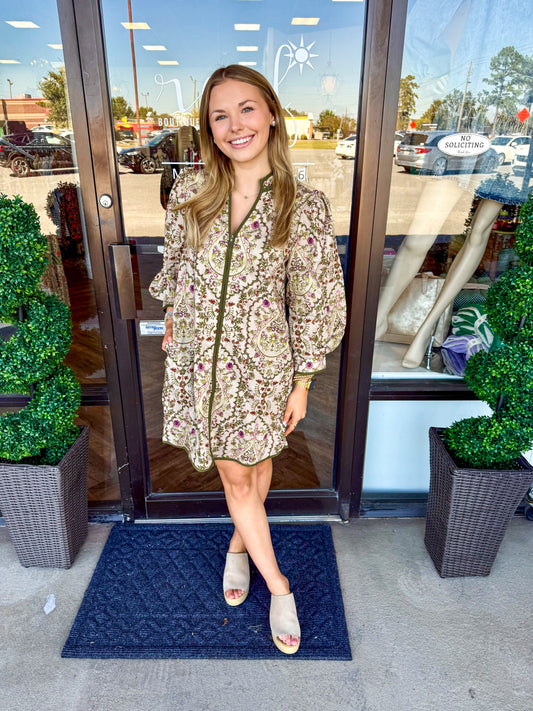 Caylie Zip Design Dress