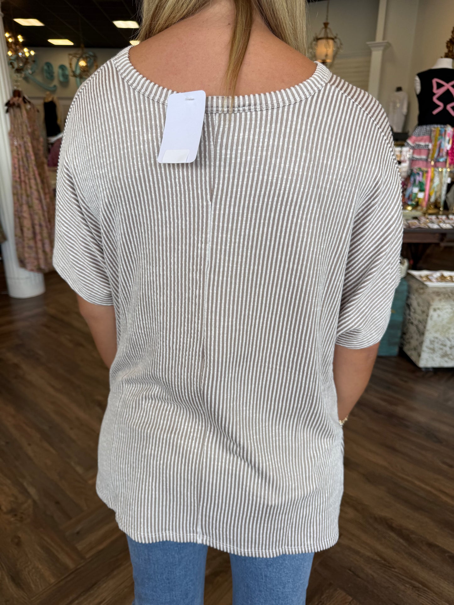 Corded Rib Top- Mocha