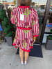 Marigold Tie Dress: Garnet