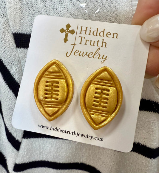 Hidden Truth: Football Earrings