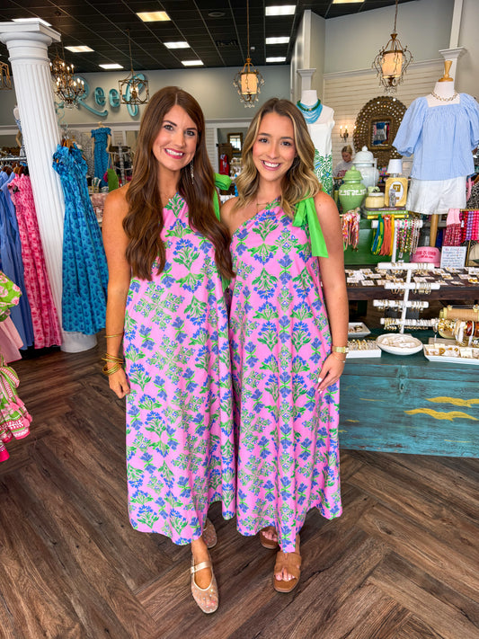 One Shoulder Bow Garden Dress
