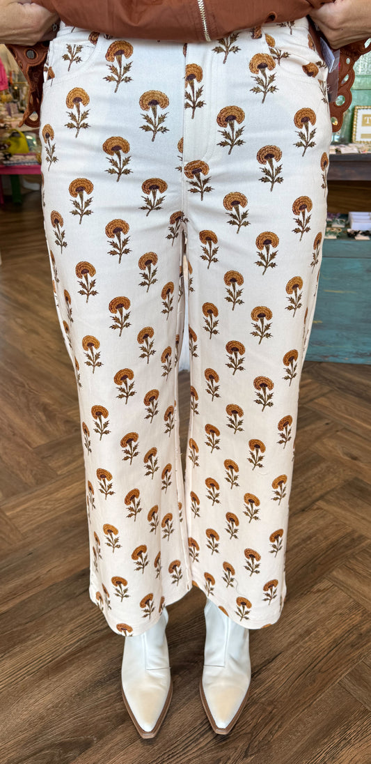 Botanical Jeans: Cream