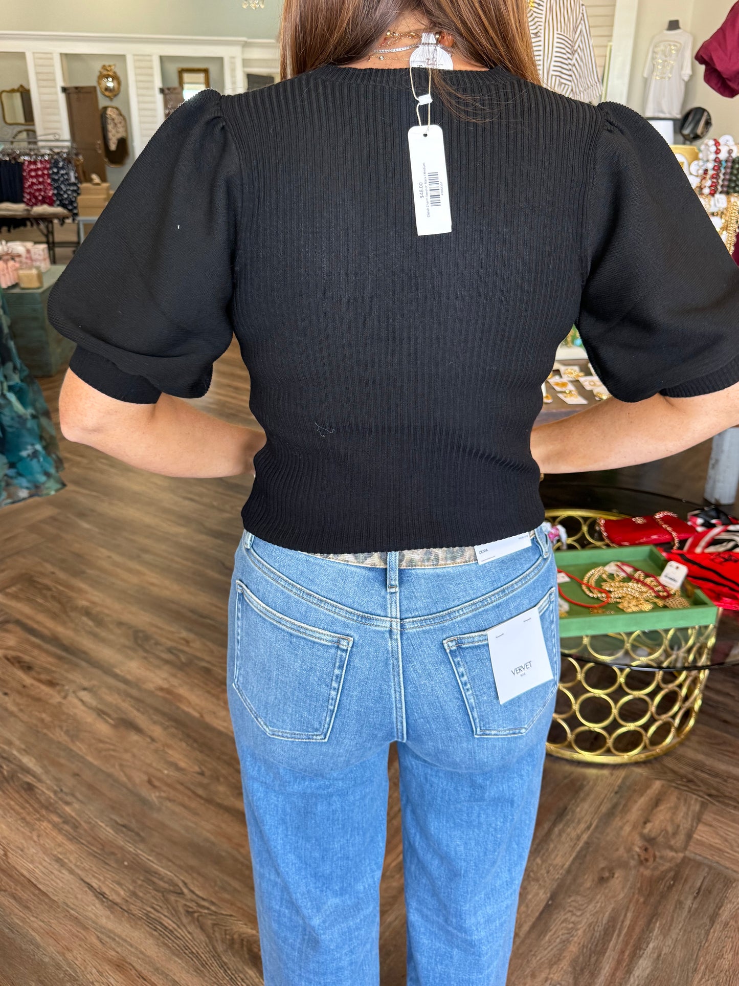 Classic Charm Sweater: Black