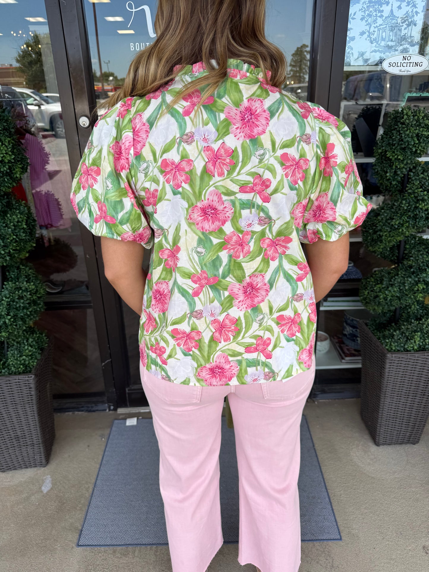 Pink and Green Azalea Top