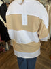 Polly Colorblock Top: Tan