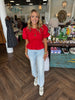 Smocked Two Way Top: Red