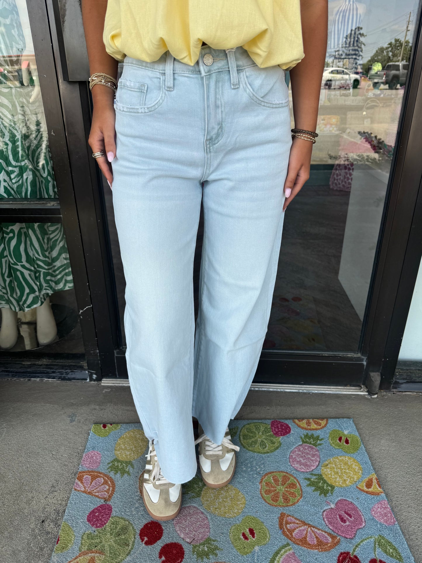 Vervet High Rise Wide Leg Jeans: Cleared