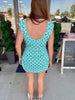 Mint Retro Floral Skort Dress