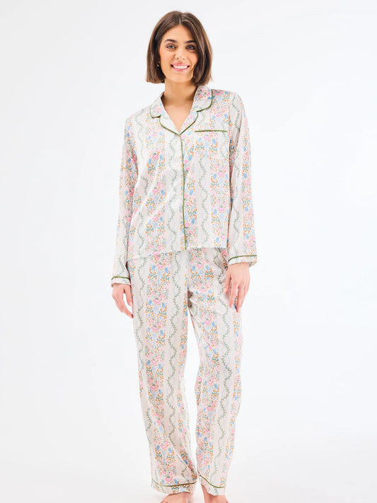 Charlotte Satin Pants Set | Ivy Lane Ivory