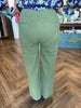 Olive Front Patch Pants