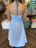 Eyelet Halter Stripe Dress