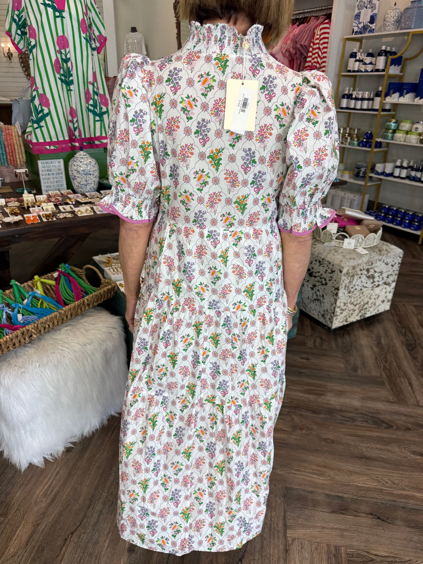 Bow Bouquet Midi Dress