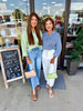 Sue Stripe Blouse: Green