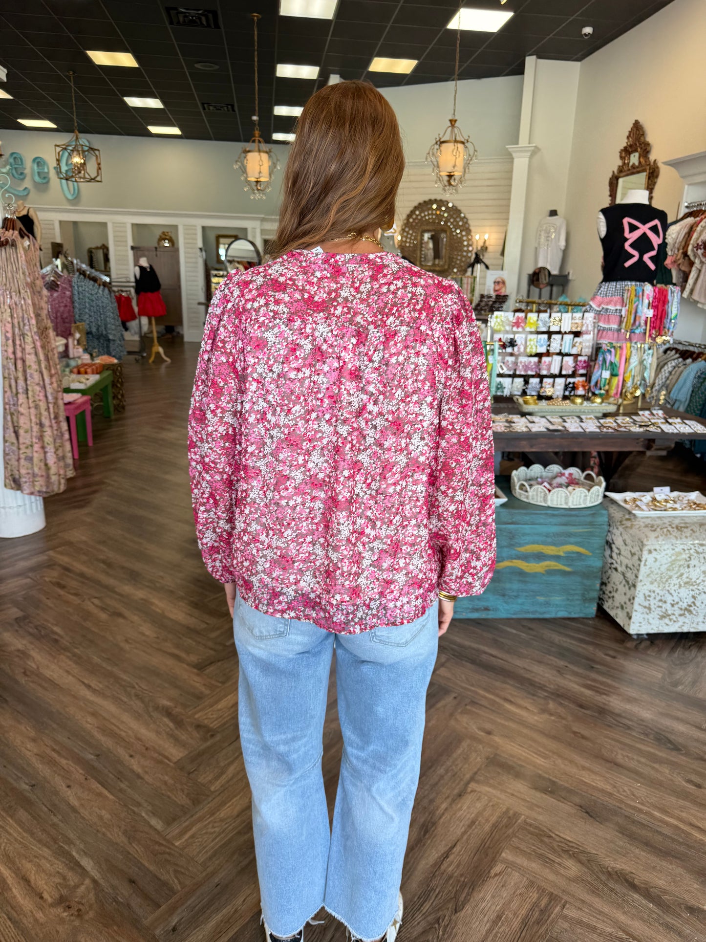 Mary Square Brianna Top: Daydreaming Pink