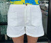 Carrie Pocket Shorts: White