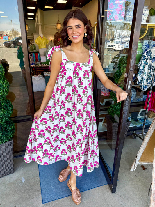 Hilly Tie Sleeve Dress