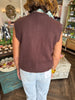 Gold Button Sweater Vest