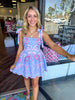Periwinkle Scalloped Mini Dress