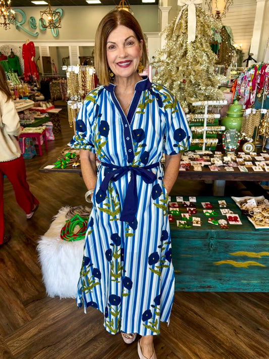 Rosemary Dress: Blue