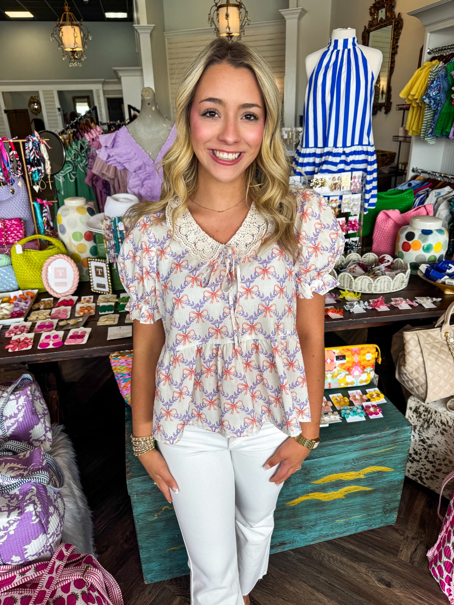 Pink Girl Bow Top