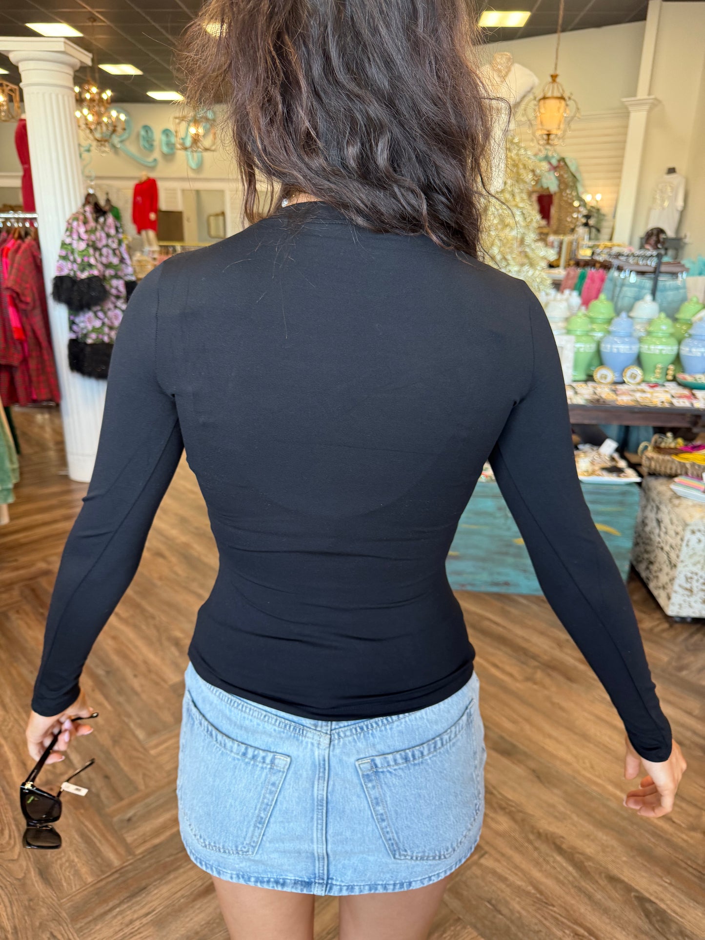 Performance Fitted Top: Black