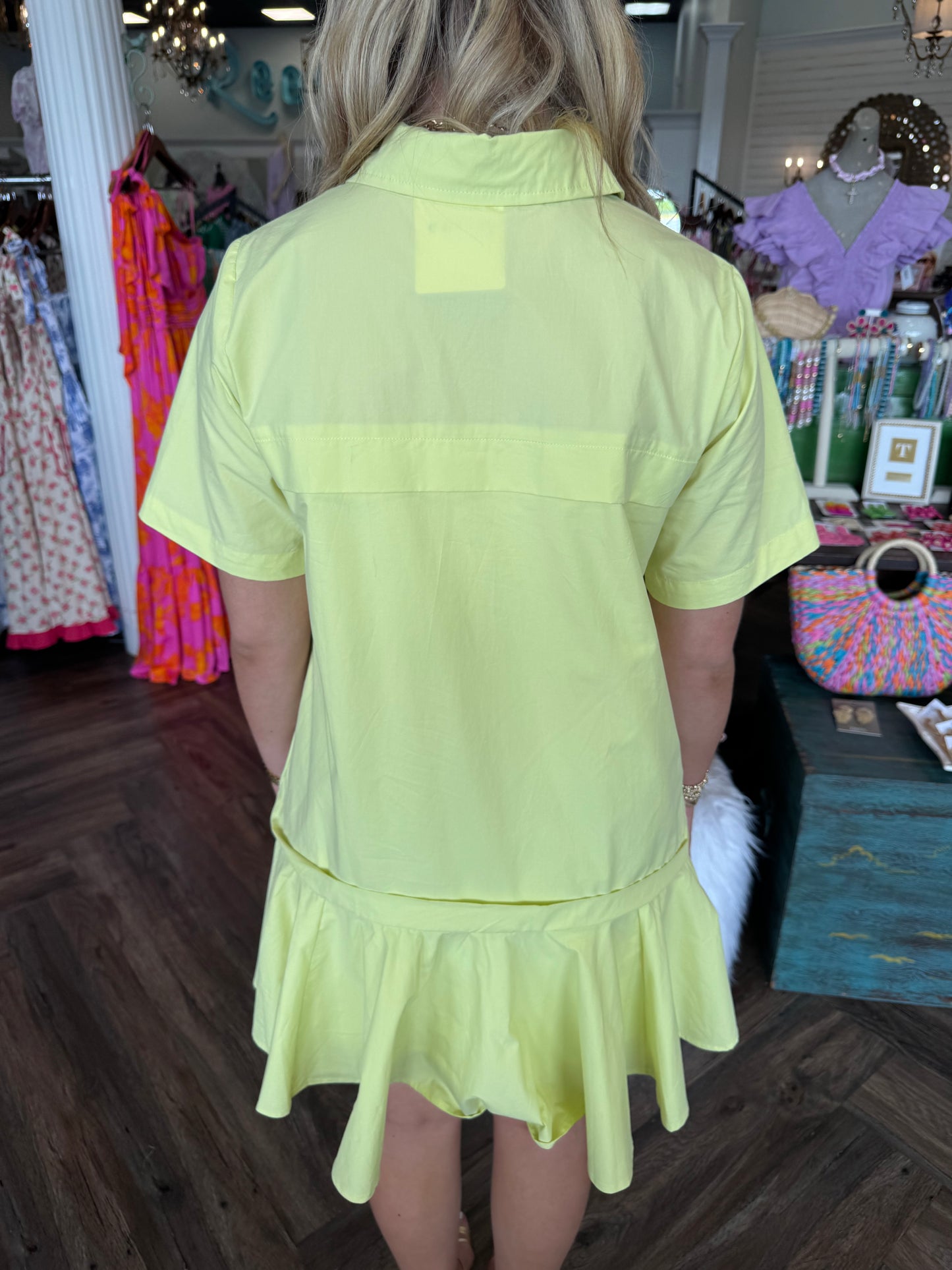 Collar Lime Dress