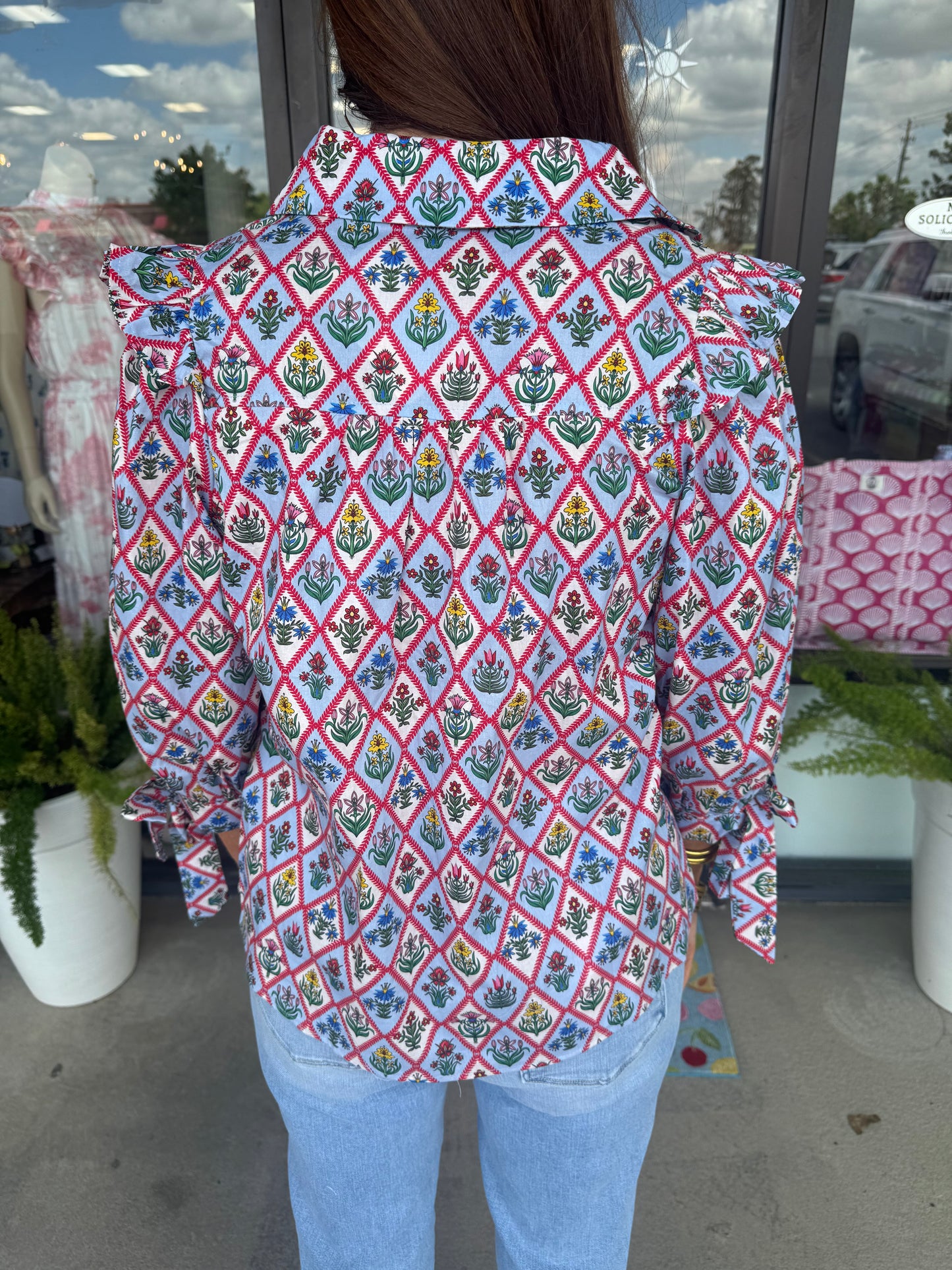Beverly Iris Patch Top