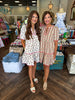 Mary Square Adelyn Dress: Honey Vines - Coral