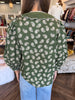 Paisley Scallop End Top: Olive