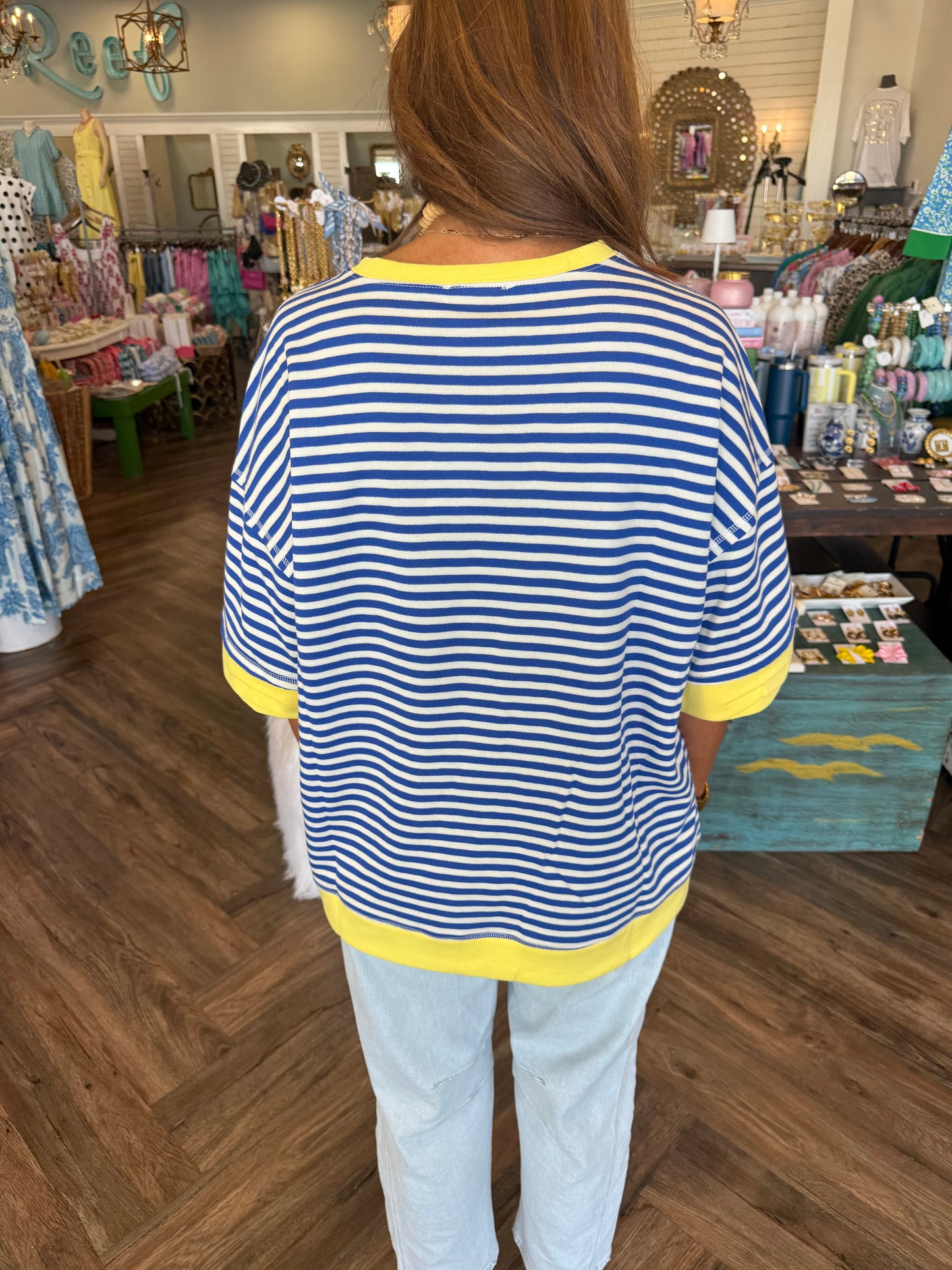Effortless Stripe Top: Royal