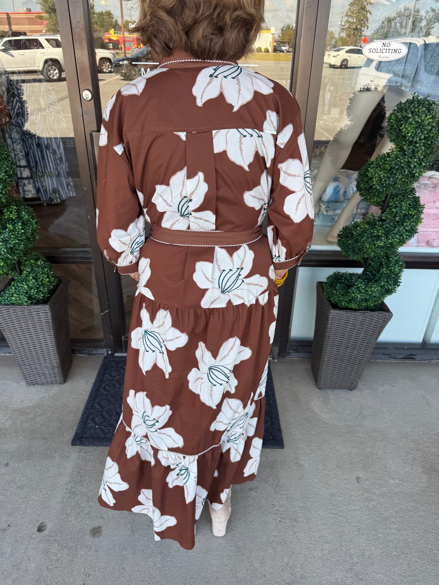 Magnolia Tie Midi Dress